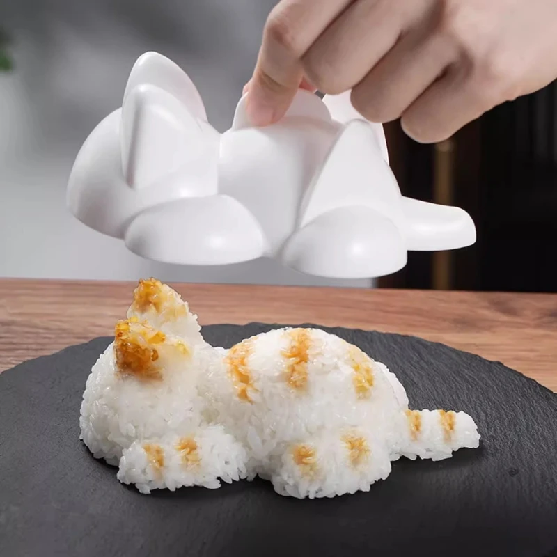 Niedliche Onigiri-Formen, Katze, Tierform, Sushi, Kinder, Reis, Kartoffelpüree, Kürbisbrei, Backzubehör, Küchenhelfer Image