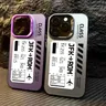 Flugticket Etikett matte Laser-Handy hülle für iPhone 14 15 13 11 12 pro max xs x xr 7 8 plus se