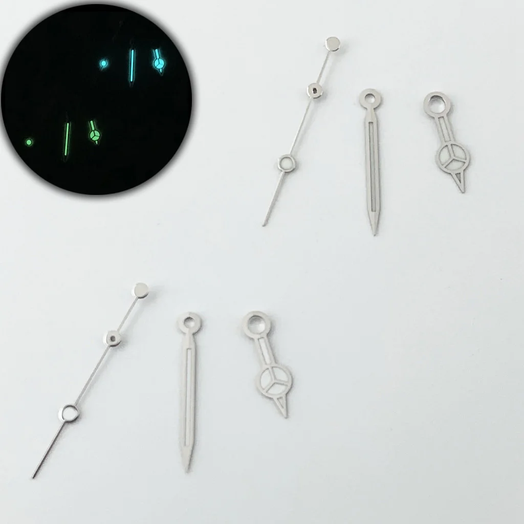 Goutent blau grün leuchtend silber Uhrzeiger passen eta 2836 2824 pt5000 dg2813 3804 miyota 8215 8205 821a nh35 nh36 Uhrwerk Image