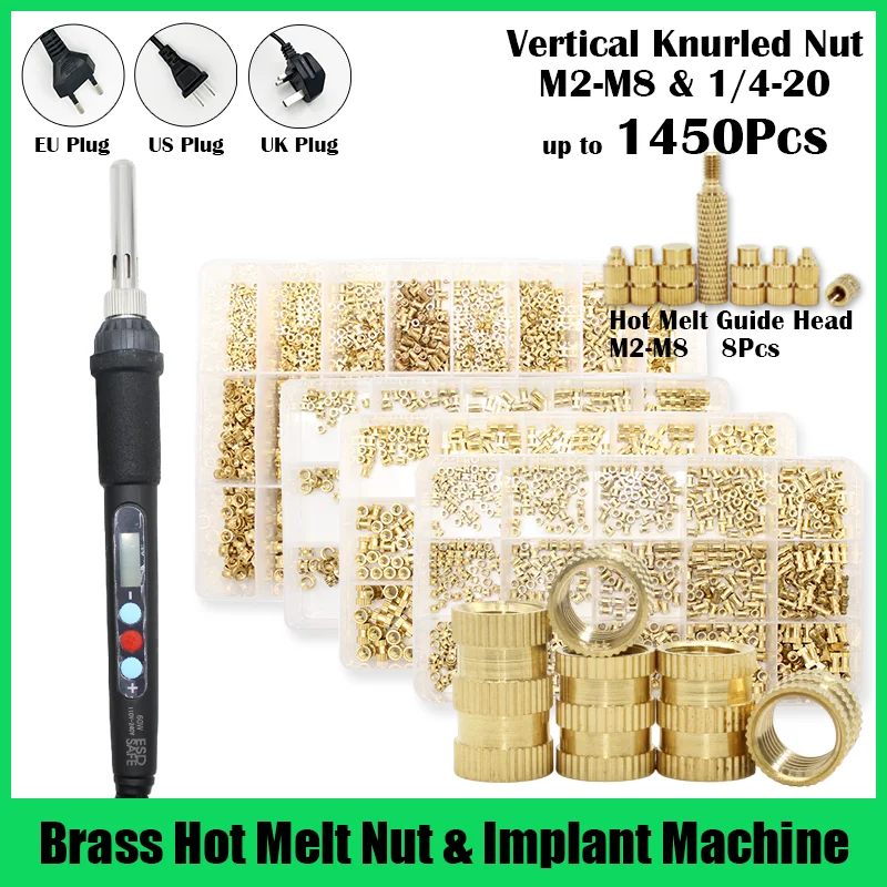 Einsätze TS100 Lötkolbenspitze Messing Heat Set Einsatzmutter Gewinde Hot Melt Guide Head 3D-Druck Einbettung Kupfermutter Einsetzen Image