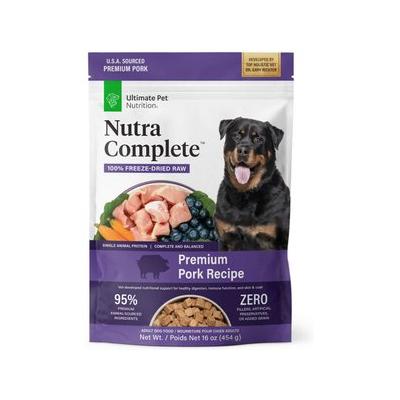 Ultimate Pet Nutrition Nutra Complete Premium Pork Freeze-Dried Raw Dog Food, 16-oz bag