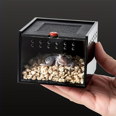 Rectangle Acrylic Terrarium Reptile Carrier Box Wi...