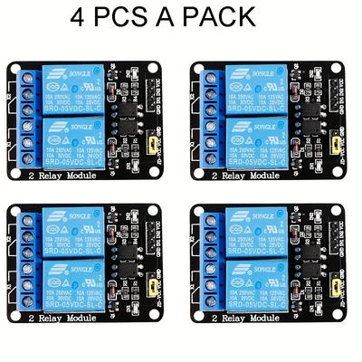 4pcs 5v 2-channel Relay Module With Optocoupler Lo...