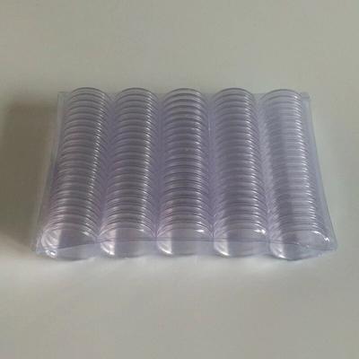 100pcs Coin Collection Round Box, Coin Protection Crystal Round Box, Transparent Coin Box, Anniversary Coin Protection Box Inner Diameter 25mm