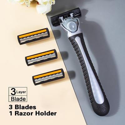 Manual Safety Razor, 3-layer Stainless Steel Hair ...