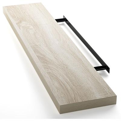 Casaria - Wandregal Freischwebend inkl. Halterung mdf 15kg Tragkraft 3,8cm Stärke Wand Flur Board Image
