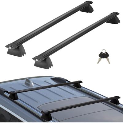 VEVOR Schwarze Dachträger-Querstangen, Kompatibel mit Jeep Grand Cherokee 2011–2021, mit Gerillten