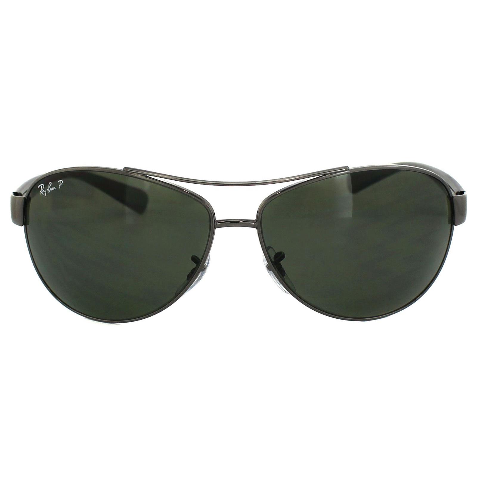 Lunettes De Soleil Ray-Ban 3386 Gunmetal Vert Polarisé 004/9A 63mm Image