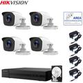 Kit videosorveglianza Hikvision dvr 4 canali 4 telecamere 2 mpx hd 1 tb