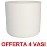 Elho Offerta 4 Vaso B.for Soft Round 16cm Bianco