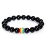 Pride Rainbow Bracelet GAY Bracelet Volcano Stone Bead Bracelet