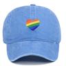 LGBT Baseball Hat Pride Rainbow Denim Hats Pride Baseball Hat Adjustable LGBT Hat for Men Women