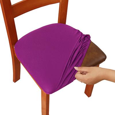 4pcs/6pcs Solid Color Brushed High Elastic Chair Cover Simple Soft And Comfortable Chair Seat Cover Dust-proof And Dirt-resistant Chair Slipcover Suitable For Dining Chair Office Home Decor