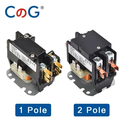 CG 1P 2P Air Conditioner Contactor Normally Open 24V 120V 240V Coil AC Definite Purpose Contactor