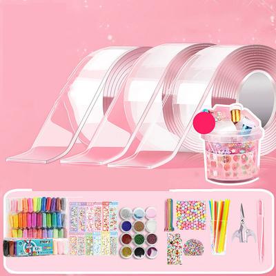 Nano Adhesive Squeezing Blowing Bubble Decompression Sticky Rice Adhesive Double-Sided Adhesive DIY Nano Tape Set