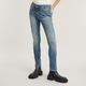 Skinny-fit-Jeans G-STAR RAW "Lhana Skinny Jeans" Gr. 28, Länge 32, blau (sun faded biscay blue) Damen Jeans Röhrenjeans mit Wohlfühlfaktor durch Stretchanteil