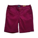 American Eagle Outfitters Shorts | American Eagle Shorts Stretch Purple Pink Low Rise Women Bermuda Shorts Size 0 | Color: Pink/Purple | Size: 0
