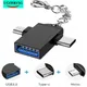 Adattatore OTG universale 2 in 1 USB 3.0 femmina a Micro USB maschio e connettore USB C maschio
