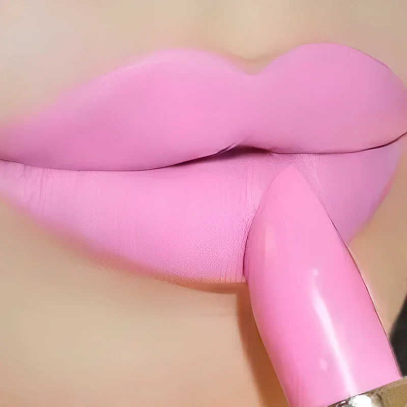 Rose Pink Nude Matte Velvet Lippenstift Farbwiedergabe Dauerhafte Antihaft-Cup Sexy Lippenstifte Wasserdicht Schönheit Lippen Make-up Kosmetik