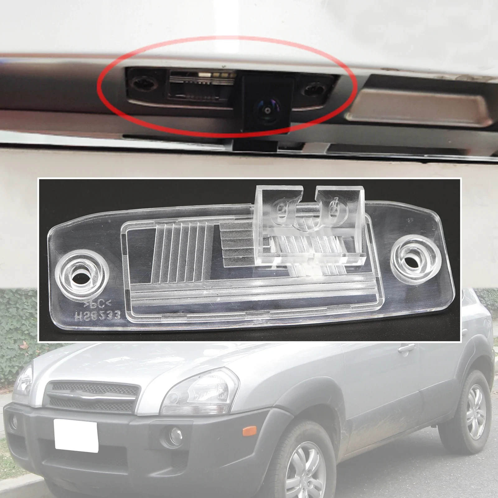 Hinten Kamera Halterung Montieren Kennzeichen Gehäuse Stehen Für Hyundai Tucson ix35 2004 2005 2006 2007 2008 2009 2010 2011 2012 2013 Image