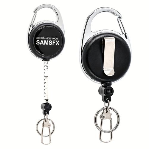 Samsfx Fly Fishing Retractor With Retractable Measuring Tape, Retractable Tape Measure, Outdoor Sports Accessories 100cm/40inches