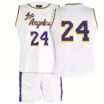 Kids Basketball Jersey For Boys Youth #24 Print Br...