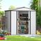 6x4 Ft Outdoor Storage Shed Garden Storage Tool Shed With Sliding Door, White