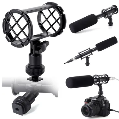 Microphone Shock Mount for AKG D230 Senheisser ME66 Rode NTG-2 NTG-1 Audio-Technica AT-875R Sony