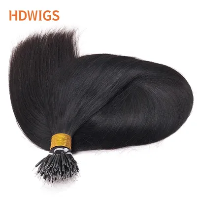 Women Human Hair Extensions Straight Remy Hair Extension 40g 50g Nanoring Hair Micro Beads Brazilian