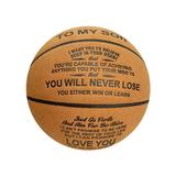 To My Son From Dad Mom Basketball Ball Gift For Your Anniversary Birthday Wedding Holiday Graduation Gift Christmas School College Graduation Gift