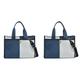 ARVALOLET Women's Retro Large Capacity Shoulder Bag Denim Handbag Adjustable Strap Casual Handbag, Light blue 2pcs, 17.5 * 15 * 6.5cm