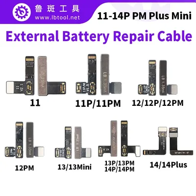Luban Externes Batterie-Reparaturkabel für iPhone 11, 12, 13, 14 Pro Max, Mini Plus, Batterie, Gesundheitsreparatur, Popup-Nachricht, Fehler-Reset