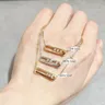 Kimsu luxury jewelry collana da donna in argento 925 placcato oro 18 carati di alta qualità con