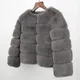 Manteau en fausse fourrure pour femme veste d'hiver optique élégante marque de luxe vêtements de