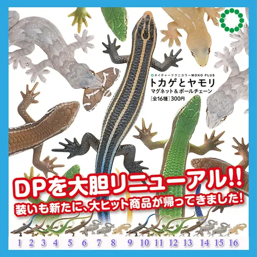 Kitan Club Kapsel Spielzeug Eidechse Gecko Takydromus Modell Spielzeug Miniatur Tier Schlüssel bund
