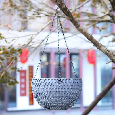 Hanging Planters Self Watering Hanging Baskets Dark Grey For Indoor Outdoor Plants Flower Plant Pots