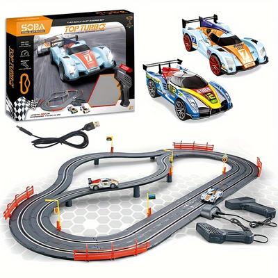 Electric Slot Racing Track Cars Toy Fast Speed Orb...