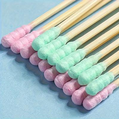 100pcs Cotton Swabs, Double Spiral Tip Design Ear Nose Cleaning, Excellent Beauty Tools For Effective Makeup And Personal Care