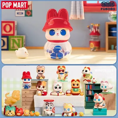 POPMART Fubobo Treasure of Time Series Blind Box Toys Kawaii Anime Action Figure Caixa Caja Surprise