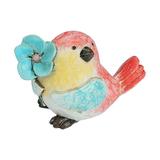 Wiueurtly Christmas Ornament Exchange en Girls Ornament Colorful Bird Ornament With Flowers Hand Painted Resin Animals Statues Holiday Decor Home Garden Table Decoration Bird Figurine