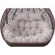 ZTGL Egg Chair Cushion Outdoor Waterproof, Double Hanging Wicker Rattan Egg Swing Cushion Replacement, 2 Person Hanging Egg Hammock Chair Cover Washable and Detachable,Gray