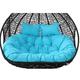 Seat, 2 Person Hammock Rocking Chair, Only Double Seater Egg Chair, 2 Seater for Hammock Chair, Waterproof, Cover Washable and Removable, Blue