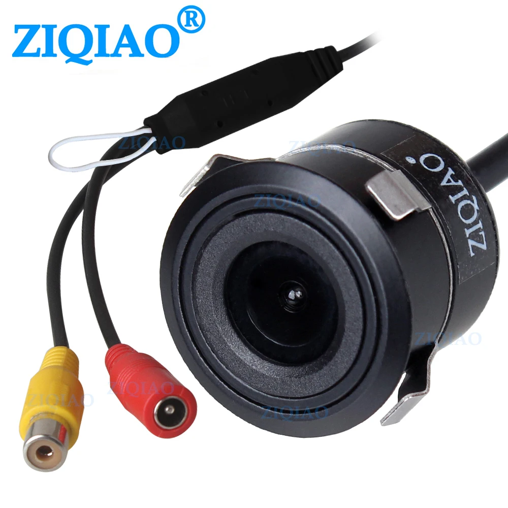 ZIQIAO Telecamera per retromarcia per auto Visione notturna HD Telecamera per retromarcia impermeabile Aiuto al parcheggio Linea di righello Opzionale HS074