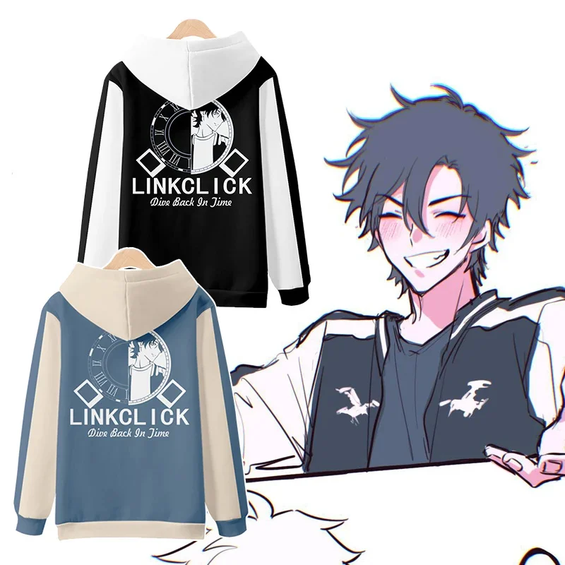 Link Click Anime Shiguang Daili Ren Lu Guang Cheng Xiaoshi Cosplay Hoodie Hip Hop Grafik Sweatshirt Streetwear Casual Trainingsanzug