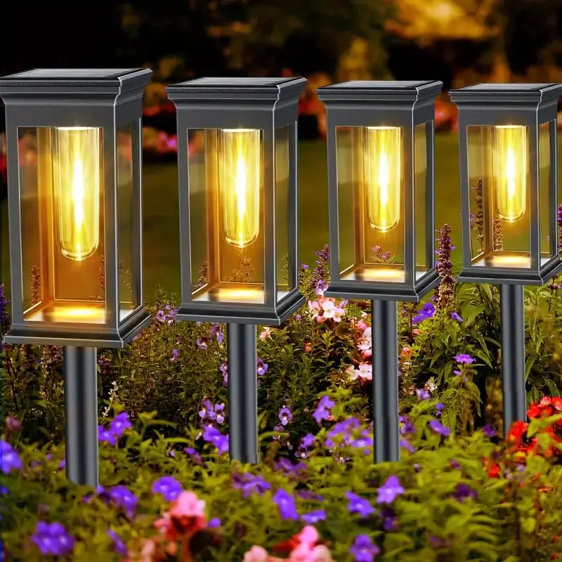 Solar weg Lichter im Freien Solar beleuchtung Garten lampe wasserdichte Landschaft Lichter Gehweg Auffahrt Rasen Licht Garten Dekor neu