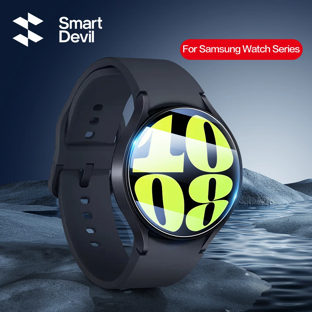 Smart devil 2/3pcs Displays chutz folie für Samsung Uhr 4/5/6 47mm 44mm 40mm gehärtetes Glas Voll abdeckung Uhr Zubehör kratz fest Image