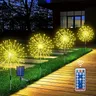 4 stücke LED Solar Feuerwerk Licht im Freien wasserdicht Solar Garten Feuerwerk Lichter 8 Modi mit