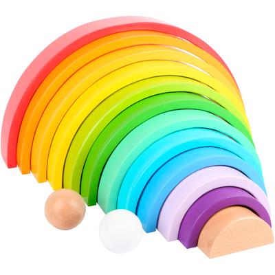 Spielbausteine SMALL FOOT "Regenbogen XL", bunt, Spielbausteine, Kinder, Holz