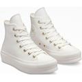 Sneaker CONVERSE "CHUCK TAYLOR ALL STAR LIFT PLATFORM" Gr. 36, weiß (vintage white) Schuhe Schnürstiefeletten