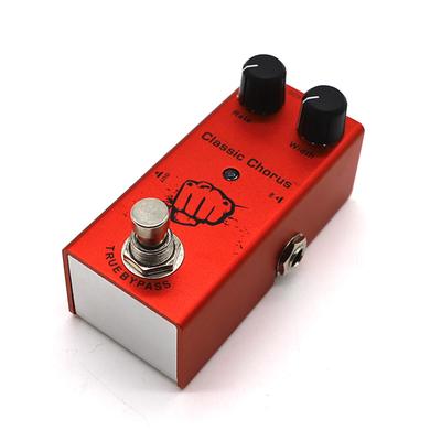 Electric Guitar Pedal Mini Size Classic Chorus Effects True Bypass Dist Rate Width With 9v Power Supply Red